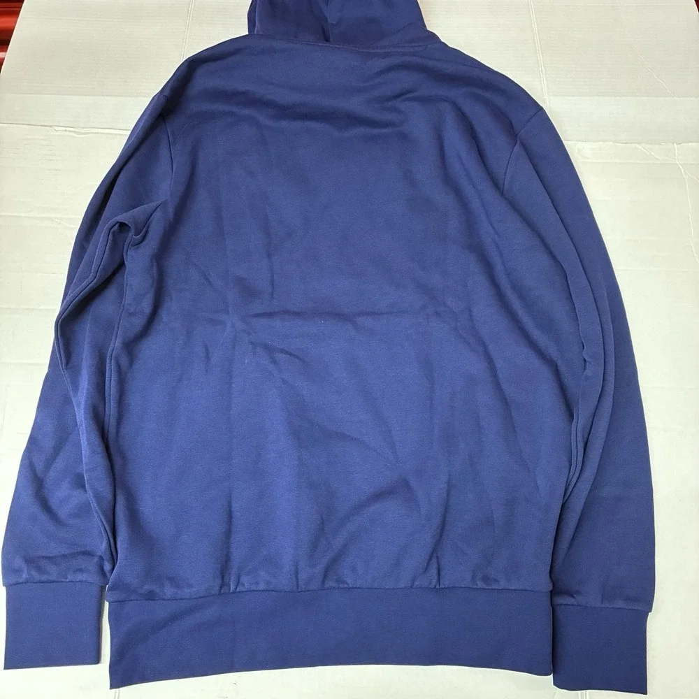 Adidas Big & Tall Blue Pullover Hoodie Sweatshirt Men's Size LT KD4748